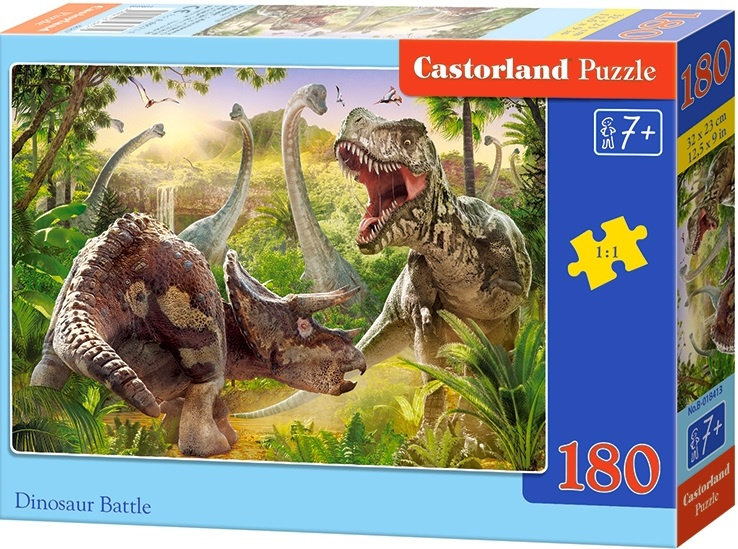 Puzzle Dinosau bitva, 180 dlk - Kliknutm zobrazte detail obrzku.