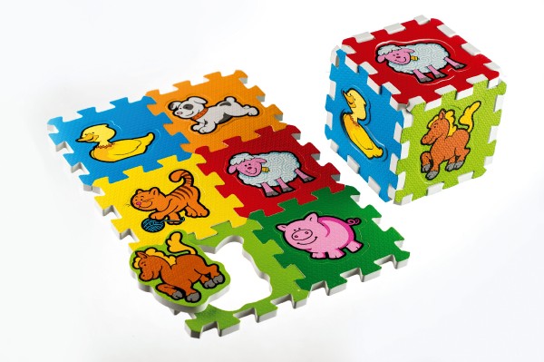 Pěnové puzzle Moje první zvířátka 15x15x1,2 cm