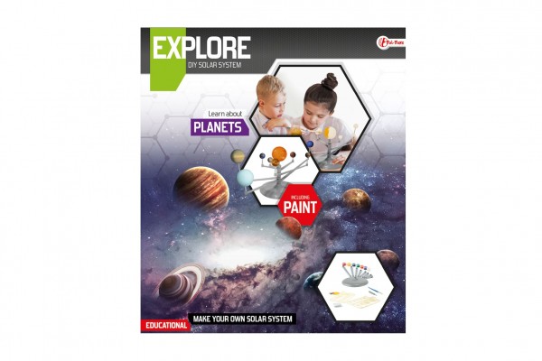  Planety sluneční soustavy vědecká hra s barvami v krabici 27x31x5cm
