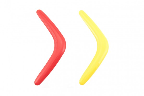 Boomerang plast 28 cm červený
