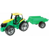  Traktor plast bez lžíce a bagru s vozíkem v krabici