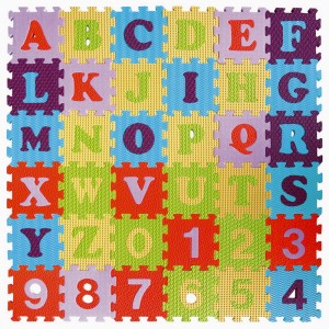 Pěnové puzzle Abeceda a čísla 36 ks 15x15 cm