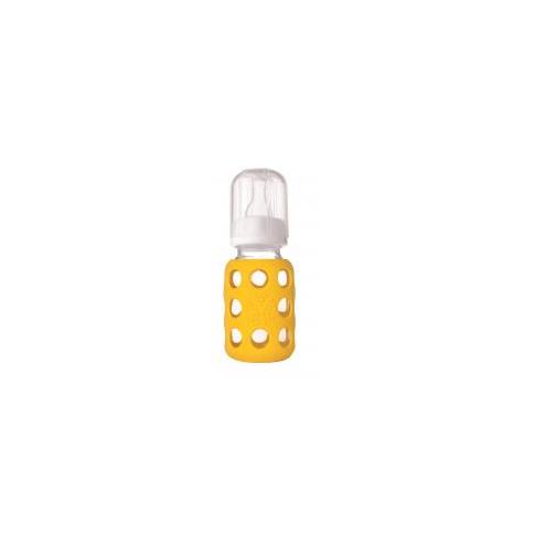 Lifefactory kojenecká láhev 120ml yellow se savičkou - Kliknutím zobrazíte detail obrázku.