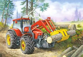 Puzzle 60 dílků Traktor nakladač